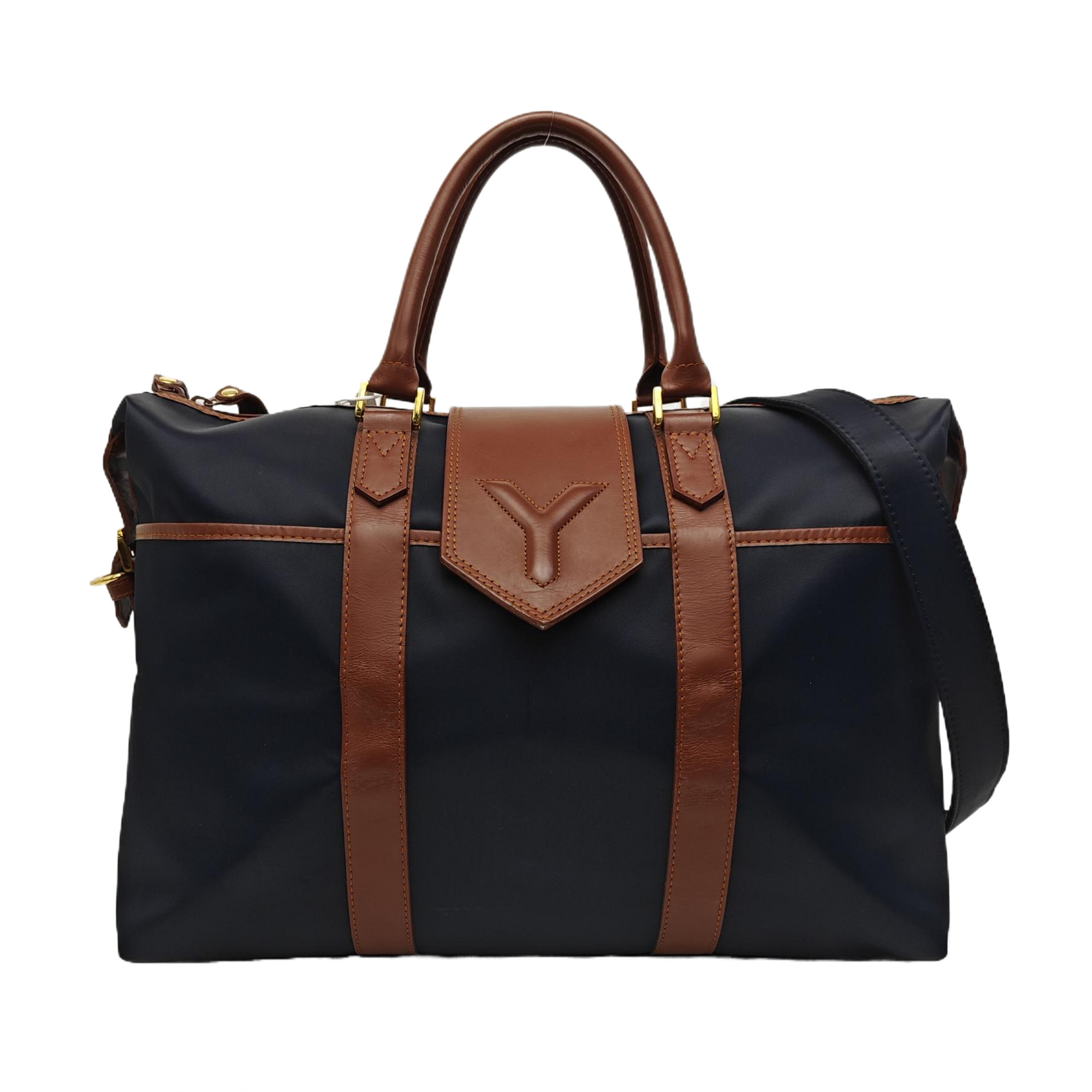 Fabric Top Handle Bag Blue