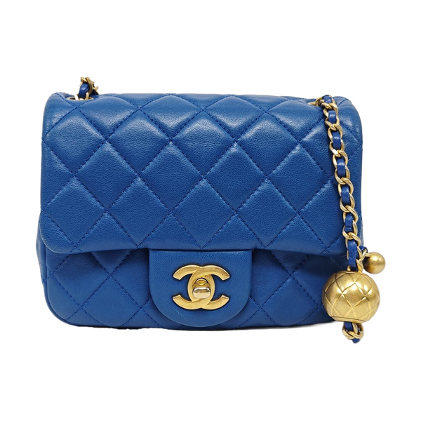 CLASSIC FLAP Mini Quilted Lambskin Blue
