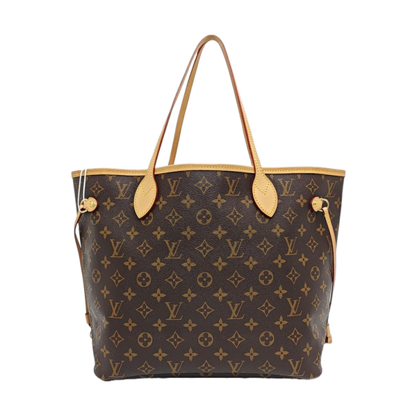 NEVERFULL MM Monogram Coated Canvas Brown