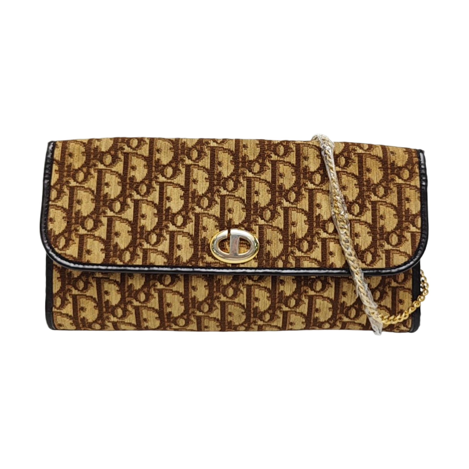 Oblique Canvas Top Handle Bag Brown