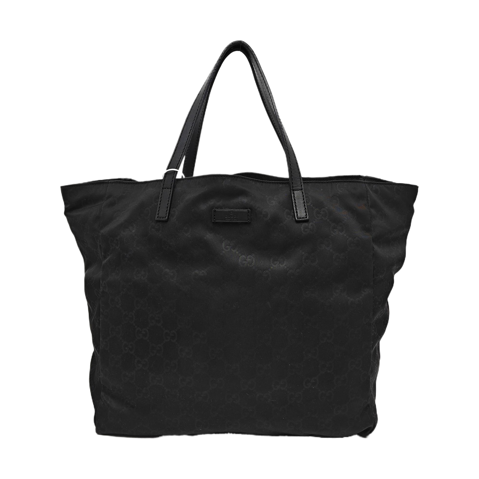 Monogram Fabric Tote Bag Black