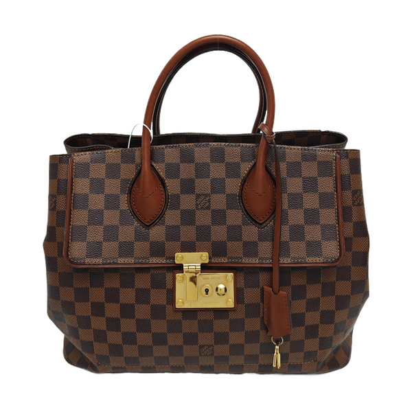 ASCOT Damier Ebene Coated Canvas Brown