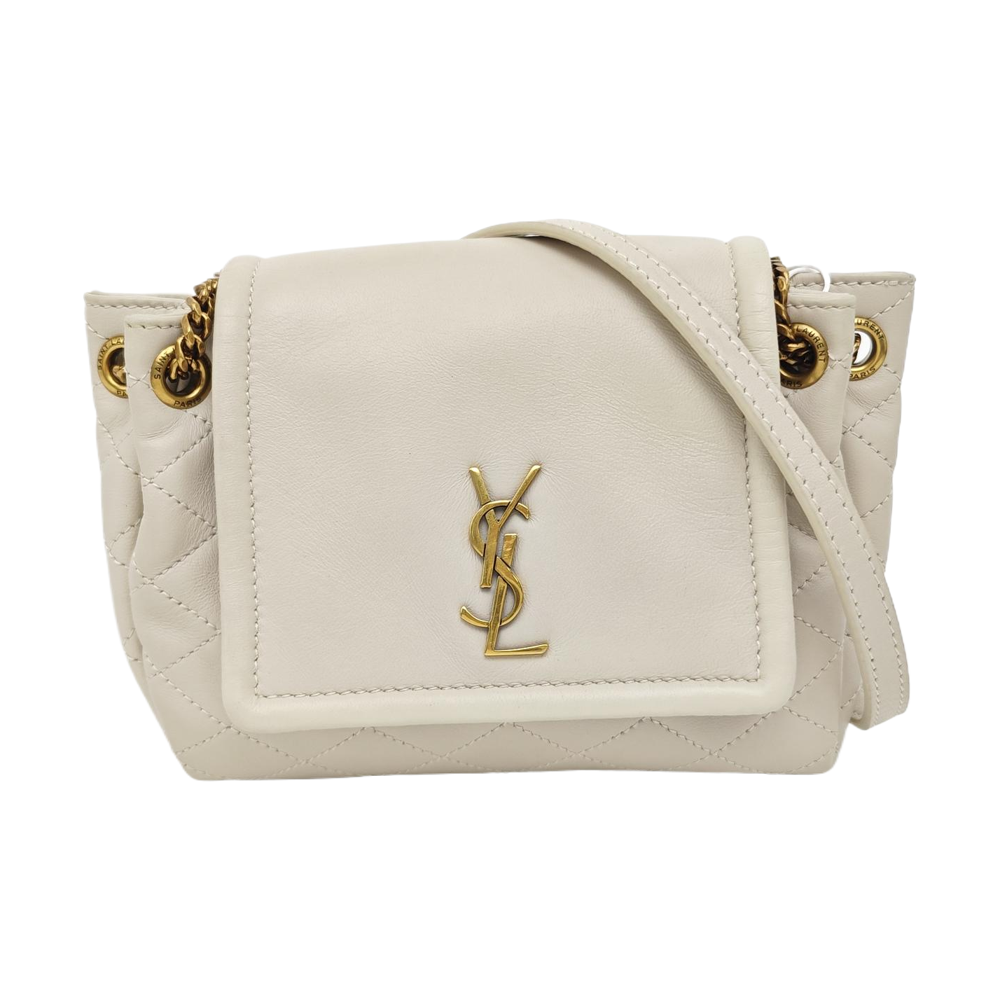 NOLITA Mini Quilted Lambskin White