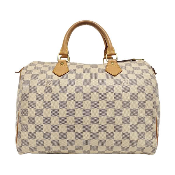 SPEEDY 30 Monogram Coated Canvas White