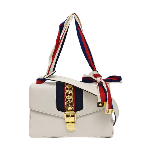 Sylvie Small Calfskin White