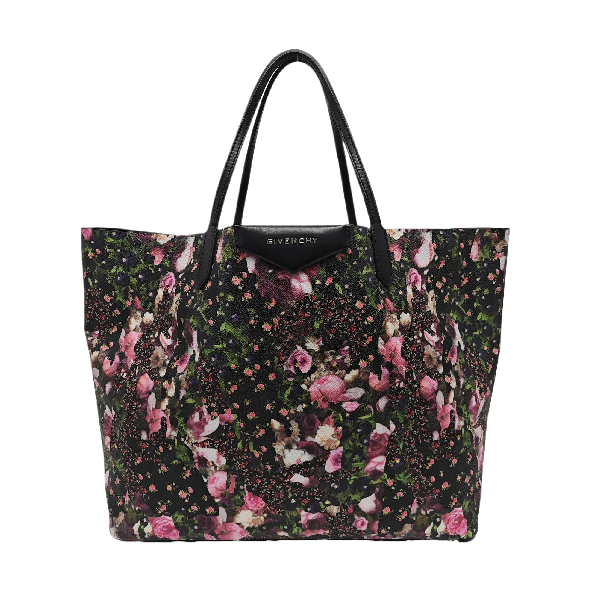 Coated Canvas Tote Bag Black