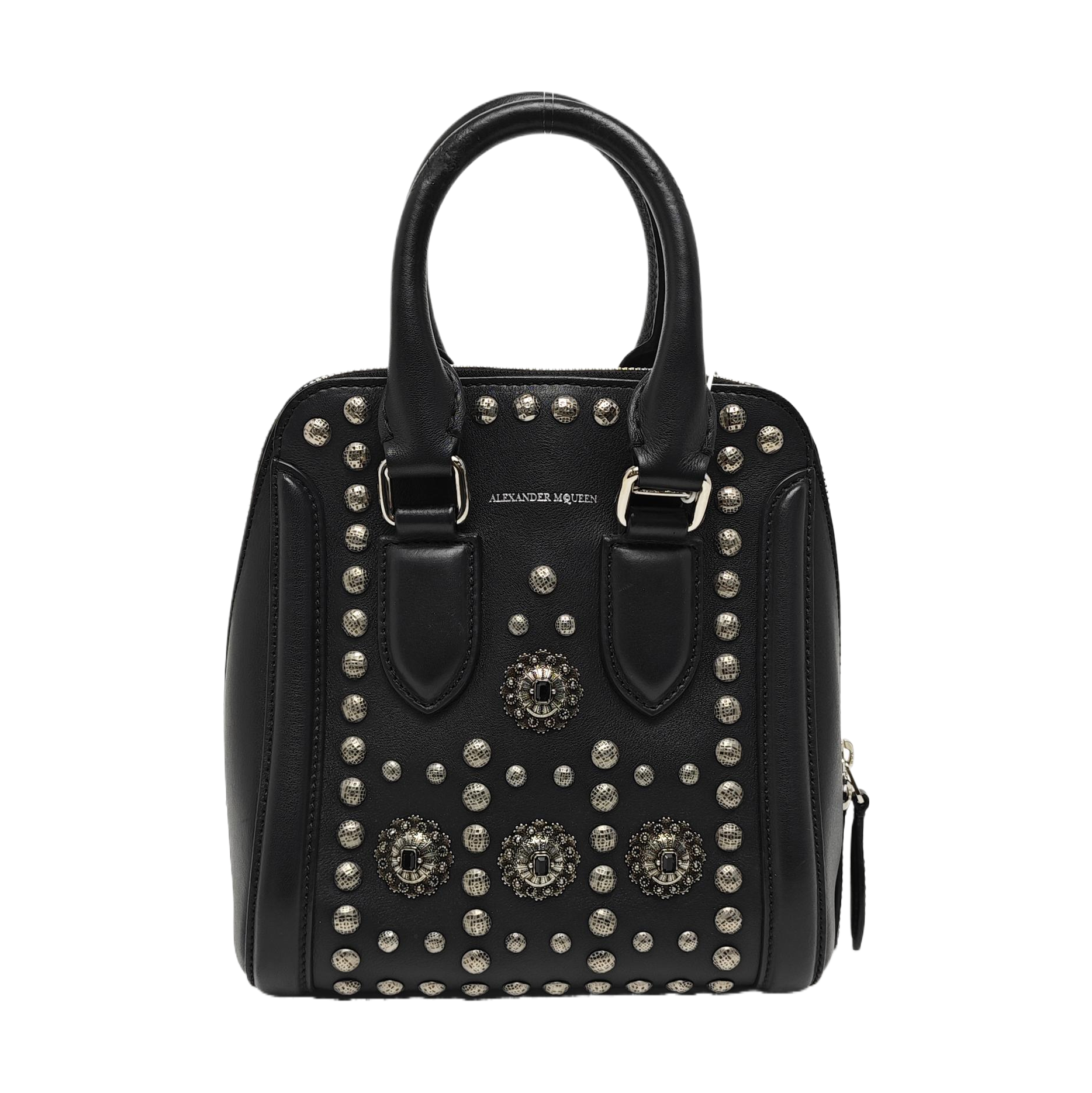 Calfskin Top Handle Bag Black