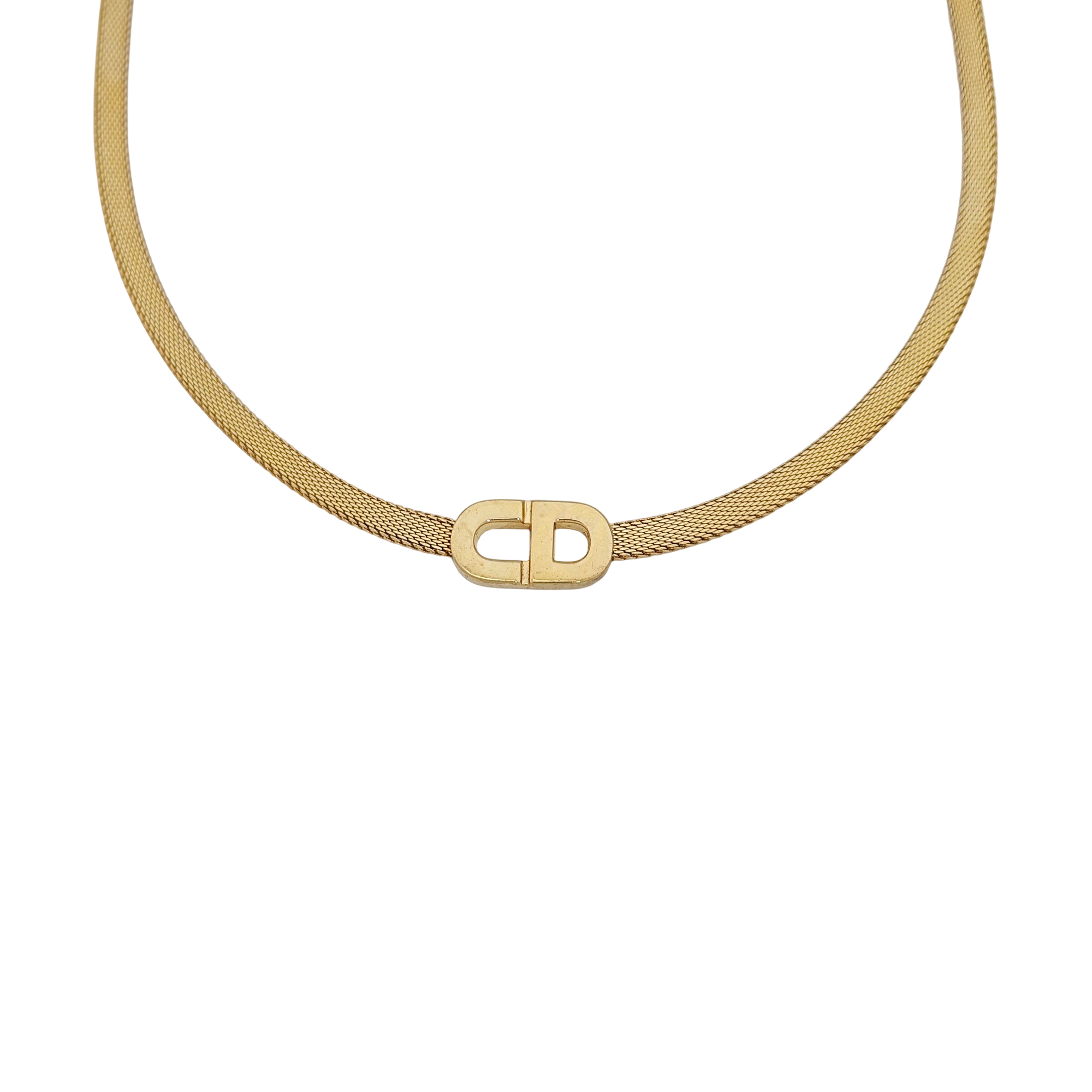 Petit CD Metal Gold Necklace