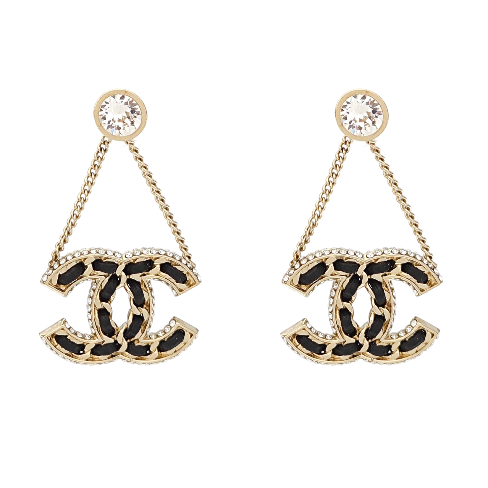Leather Gold Earrings