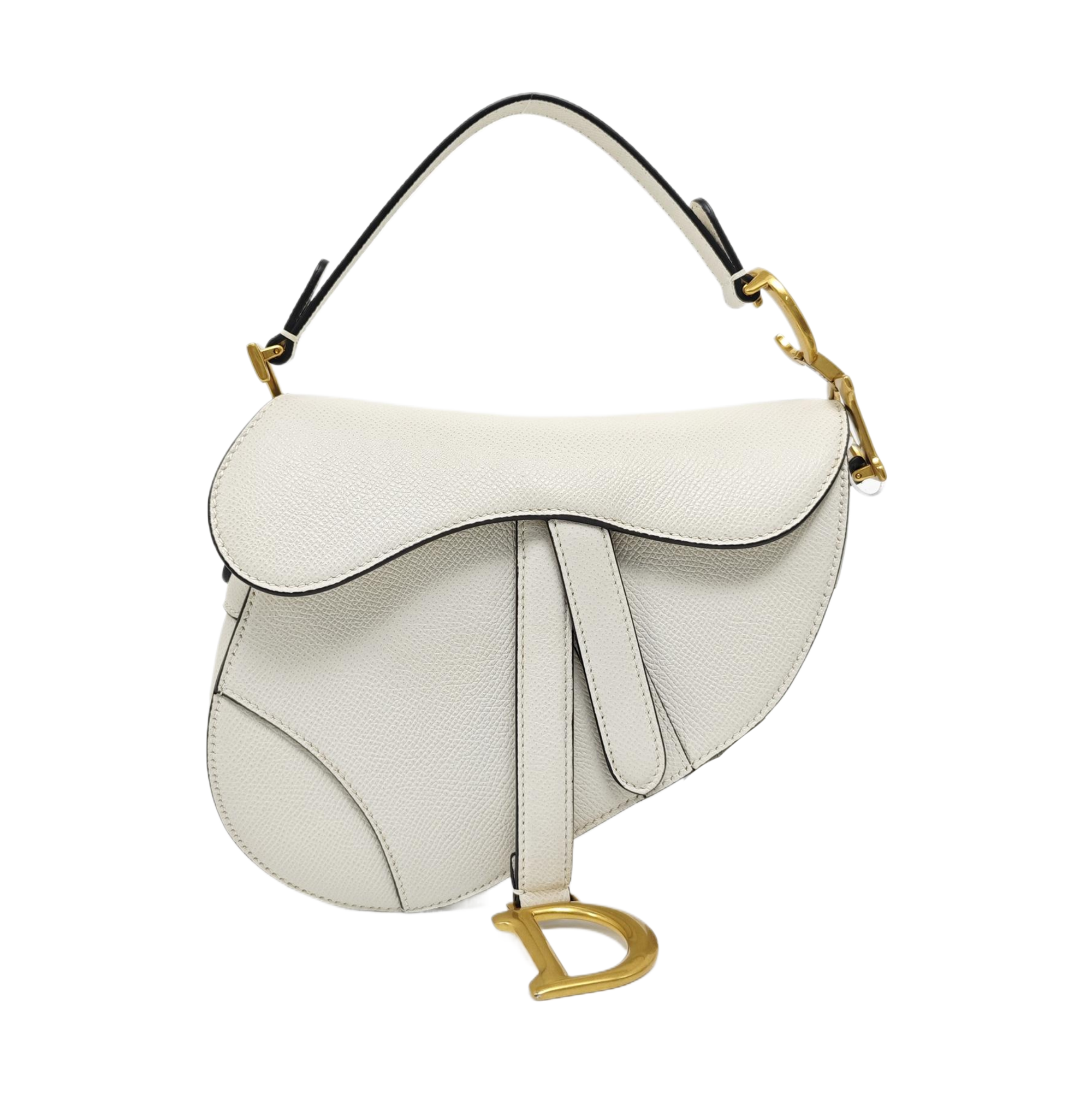 Saddle Mini Calfskin White