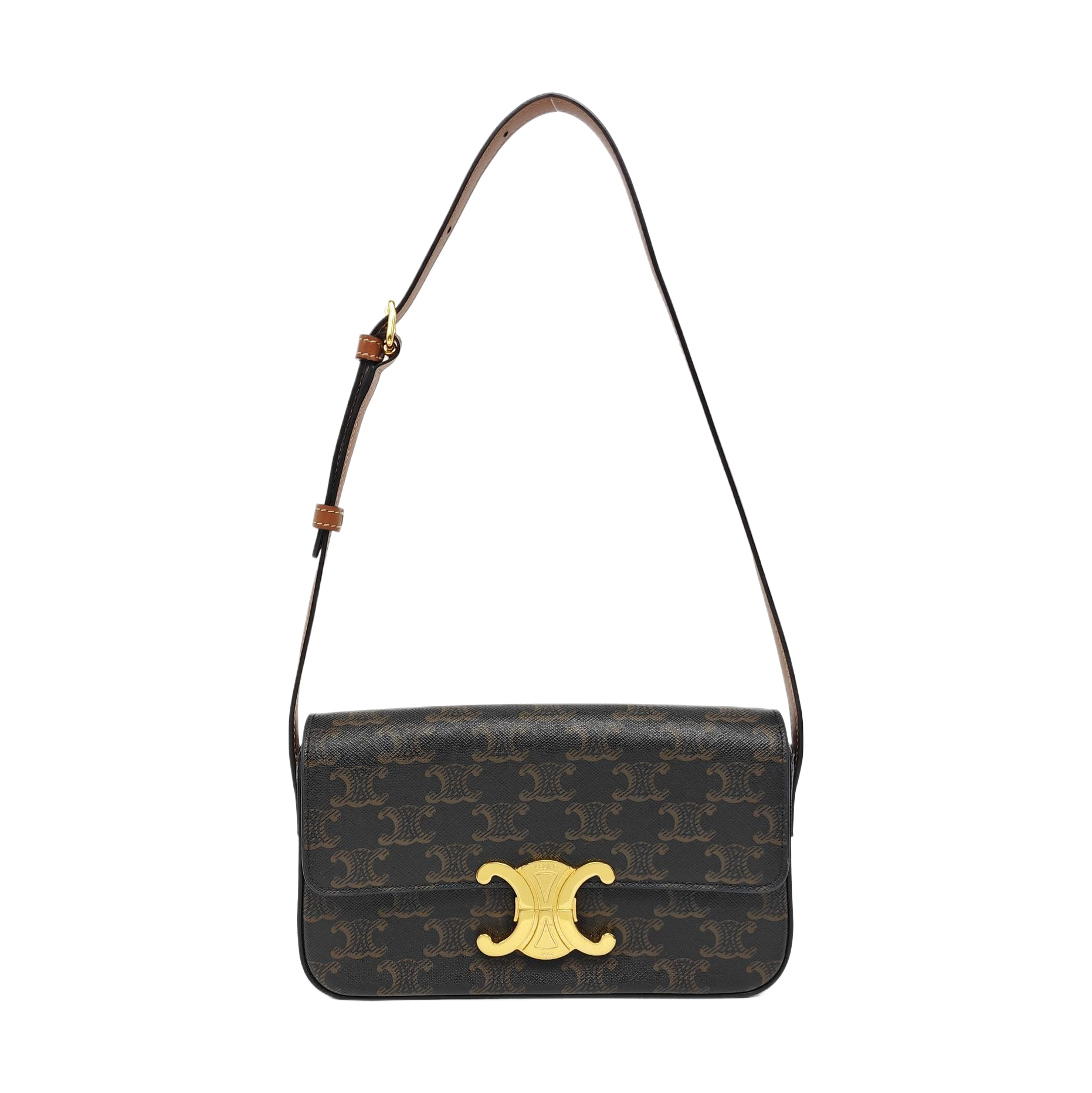 TRIOMPHE Small Coated Canvas Brown
