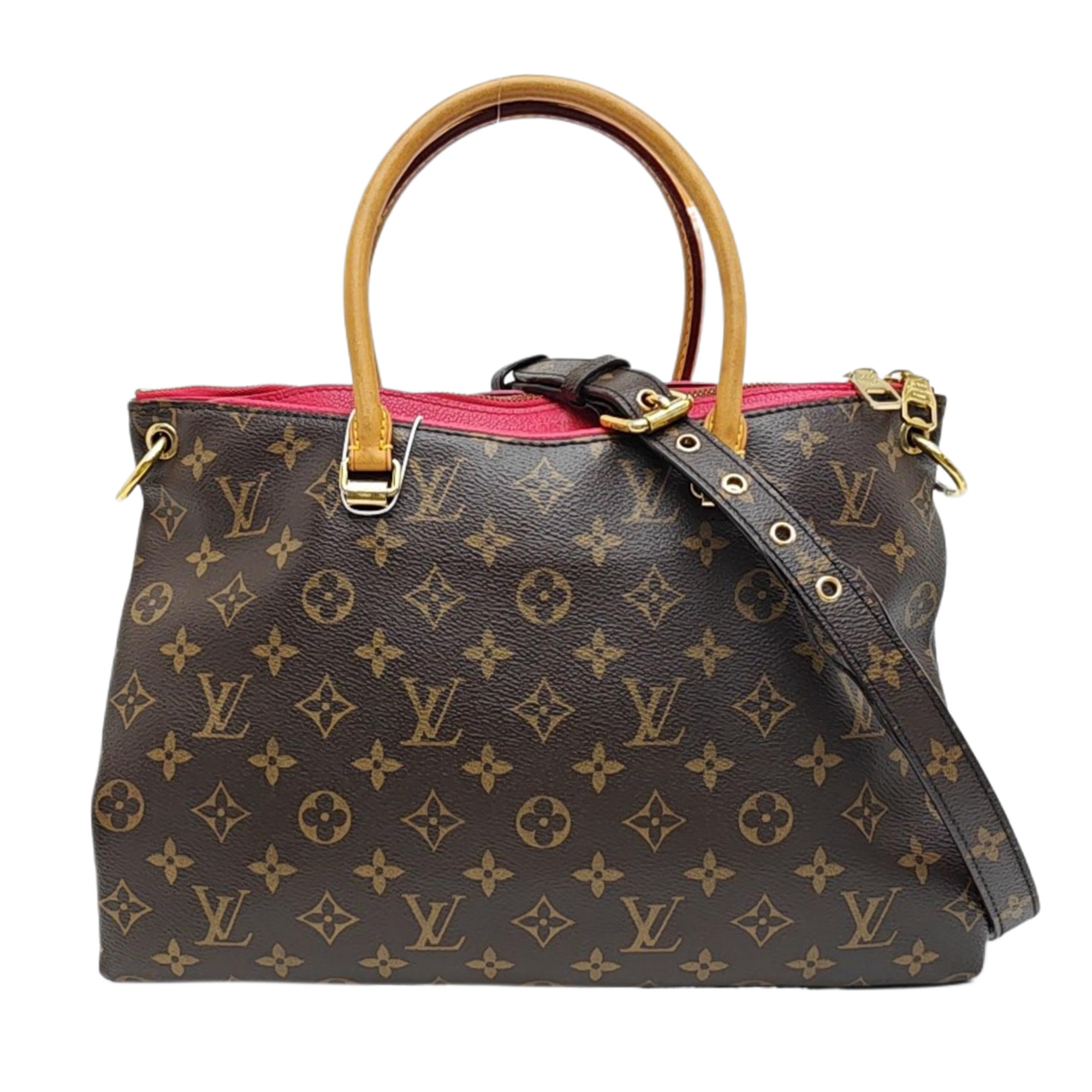 PALLAS MM Monogram Coated Canvas Brown