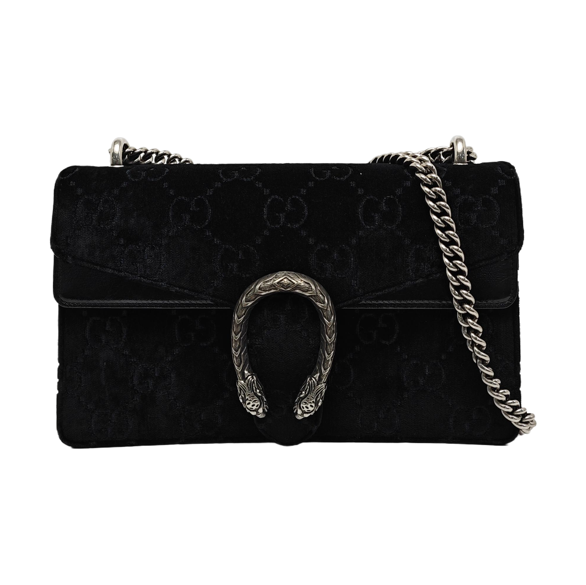 Authenticated pre-owned  Dionysus Small Monogram Velvet Black - Shoulder Bag at Looply