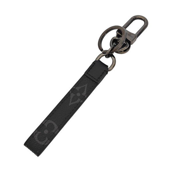 Coated Canvas Bag Charm Black