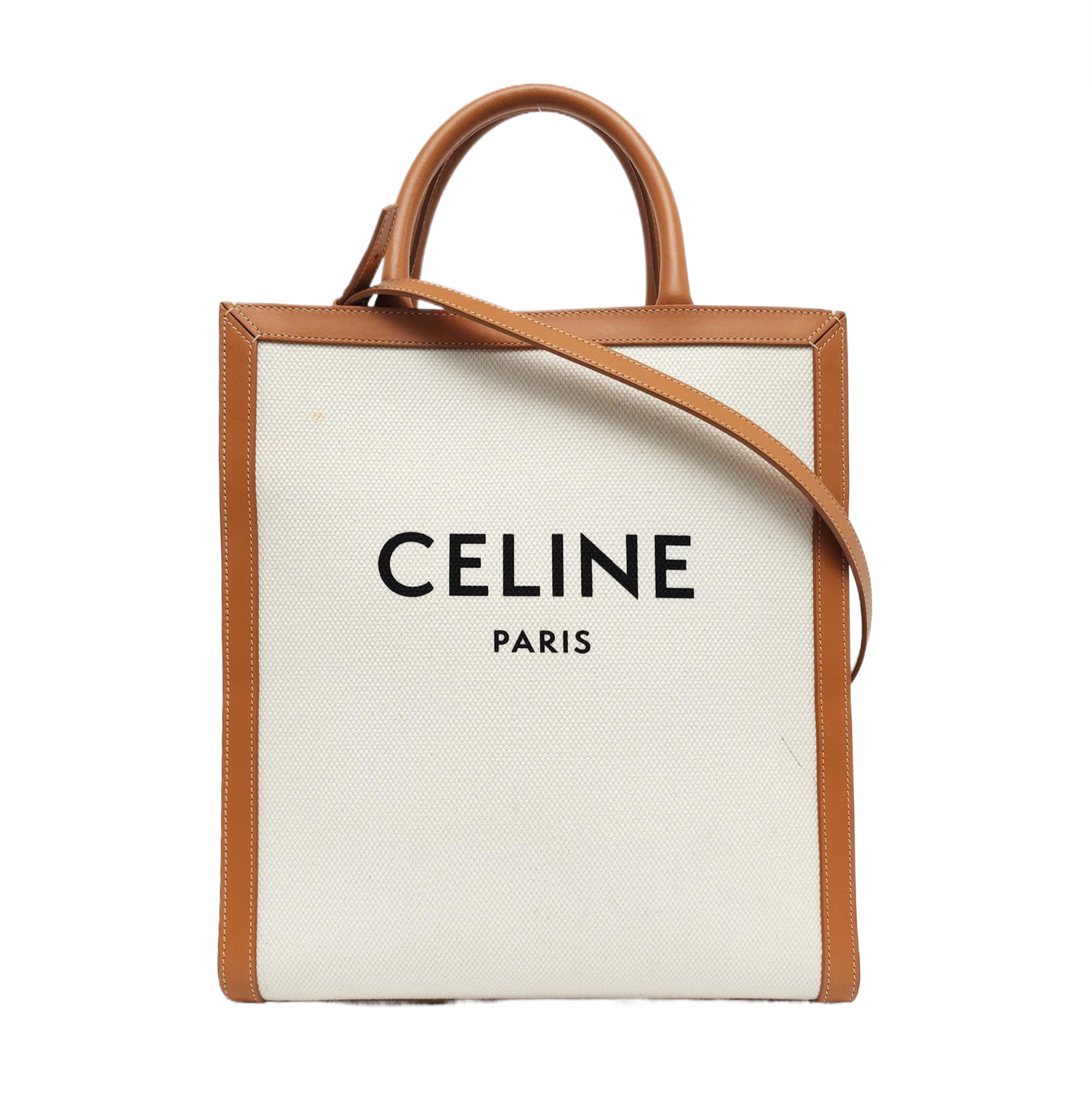Authenticated pre-owned  CABAS CELINE Small Canvas White - Shoulder Bag at Looply