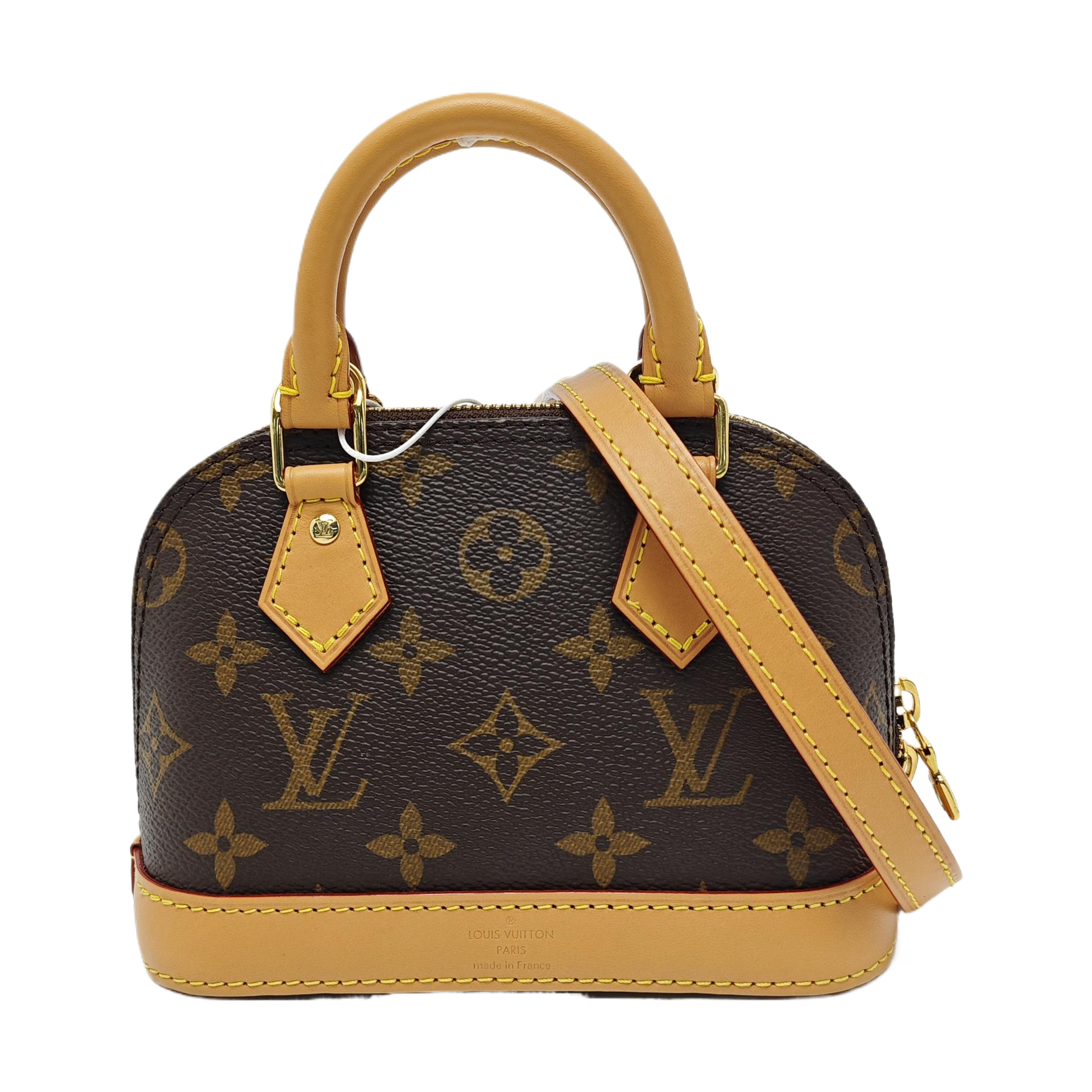 ALMA PM Monogram Coated Canvas Brown