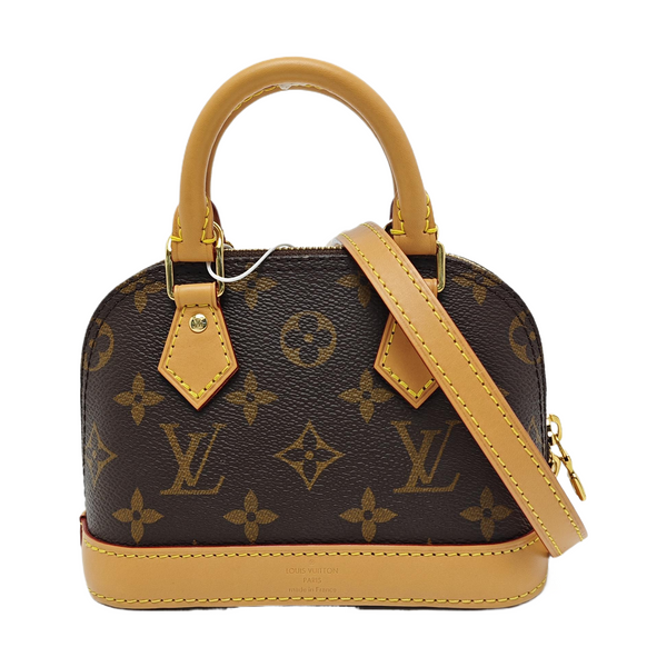 ALMA PM Monogram Coated Canvas Brown