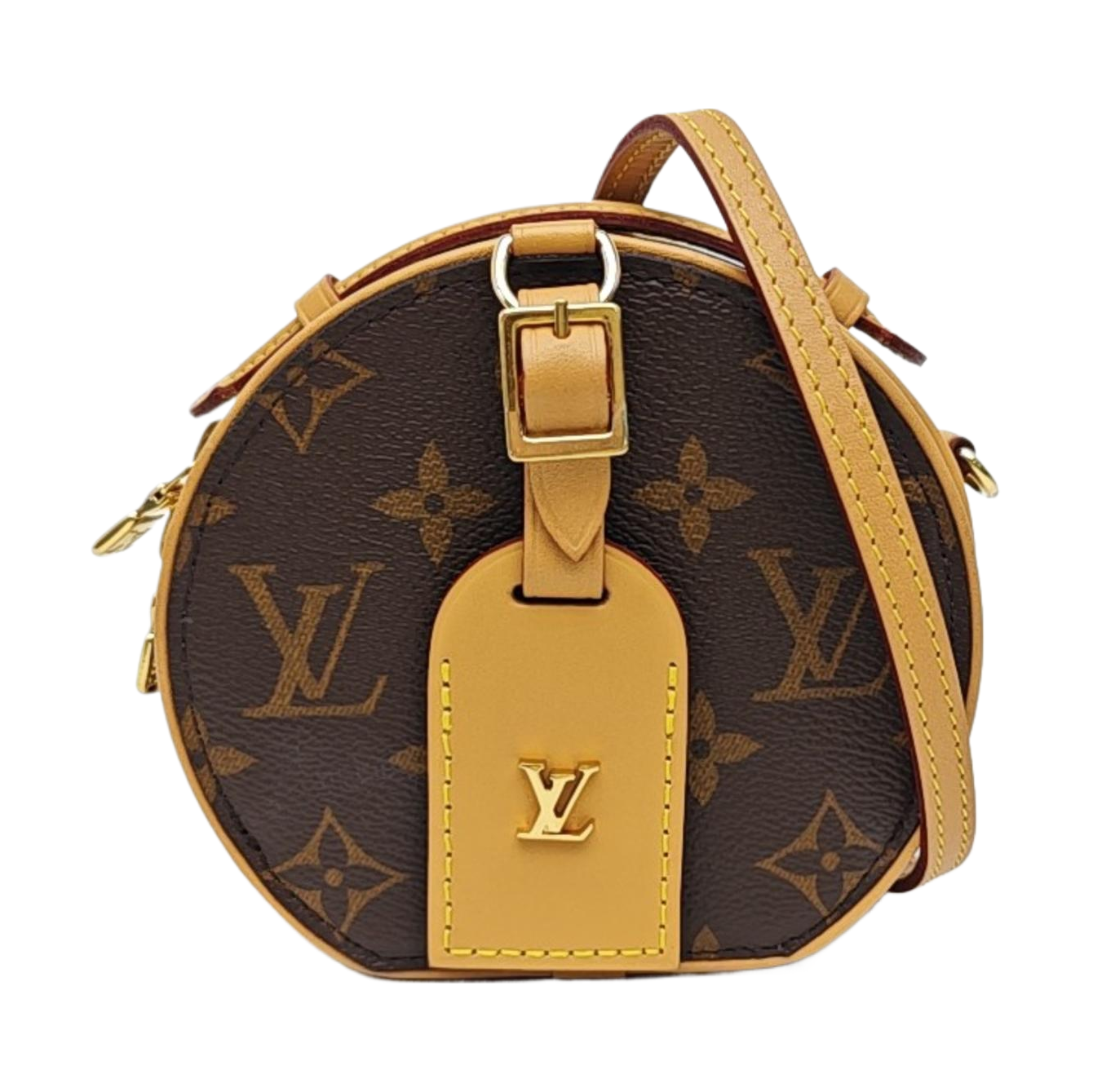 BOITE CHAPEAU Mini Monogram Coated Canvas Brown