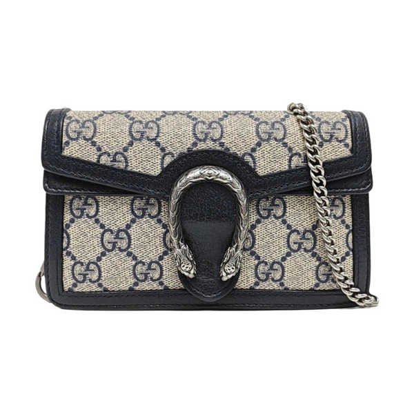 Dionysus Super Mini Monogram Coated Canvas Beige