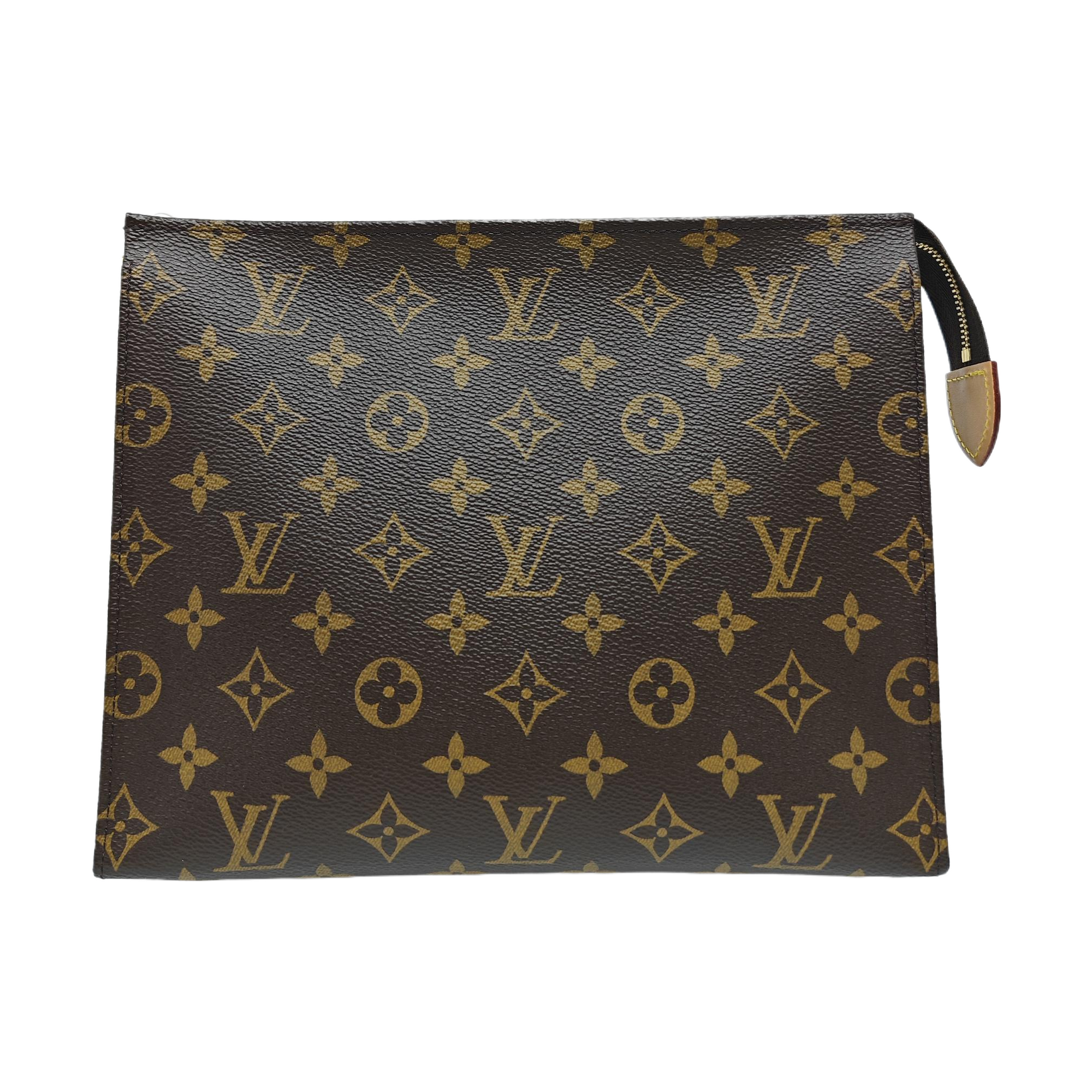 TOILET POCKET 26 Monogram Coated Canvas Brown