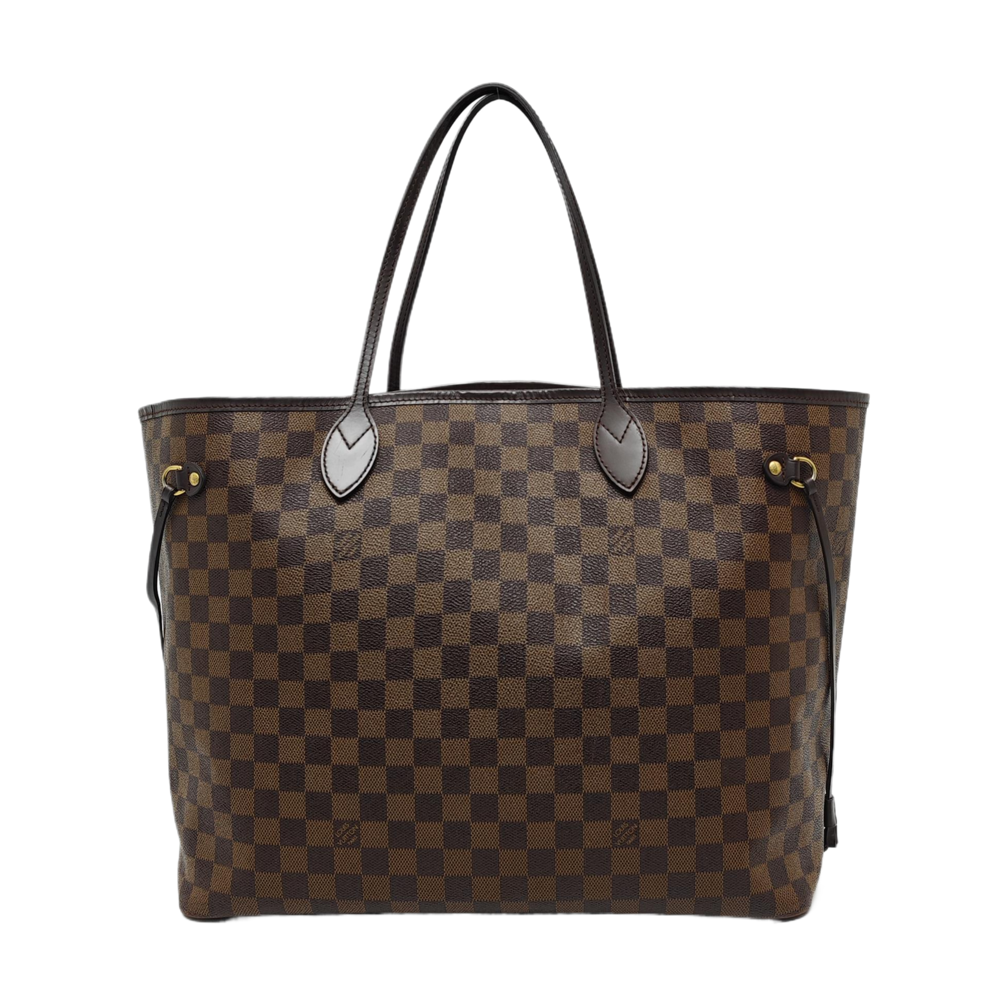 NEVERFULL GM Damier Ebene Coated Canvas Brown