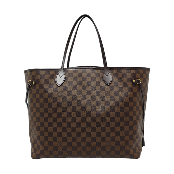 NEVERFULL GM Damier Ebene Coated Canvas Brown