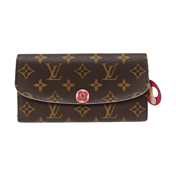 EMILIE Monogram Coated Canvas Brown Wallet
