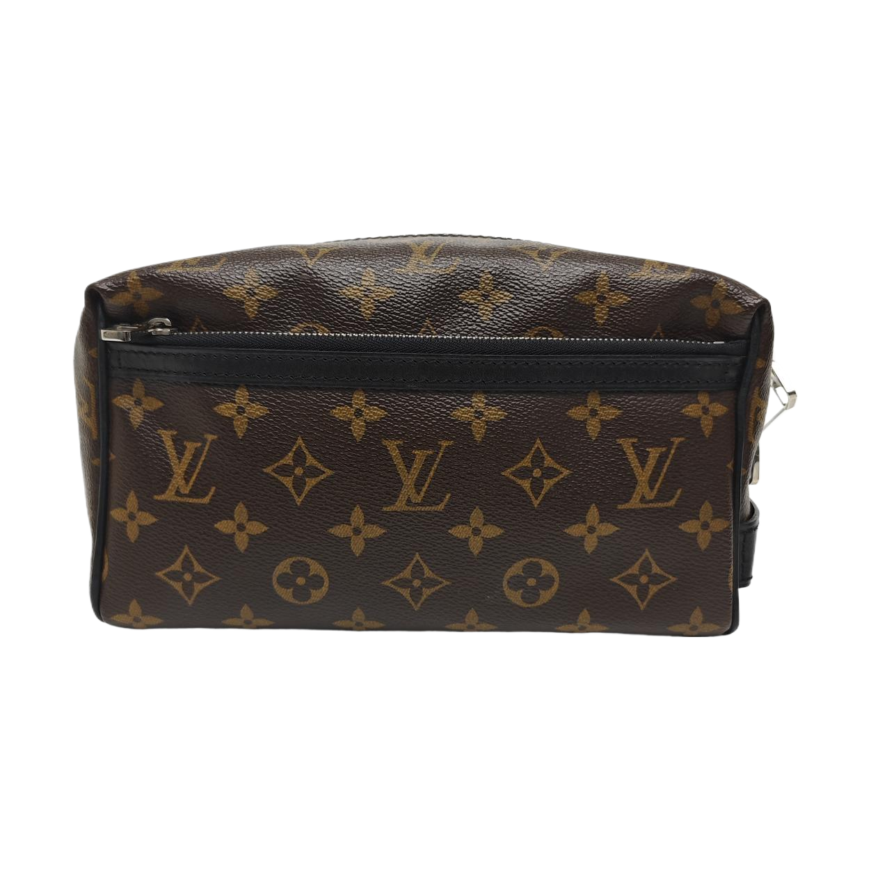 Monogram Coated Canvas Clutch Brown