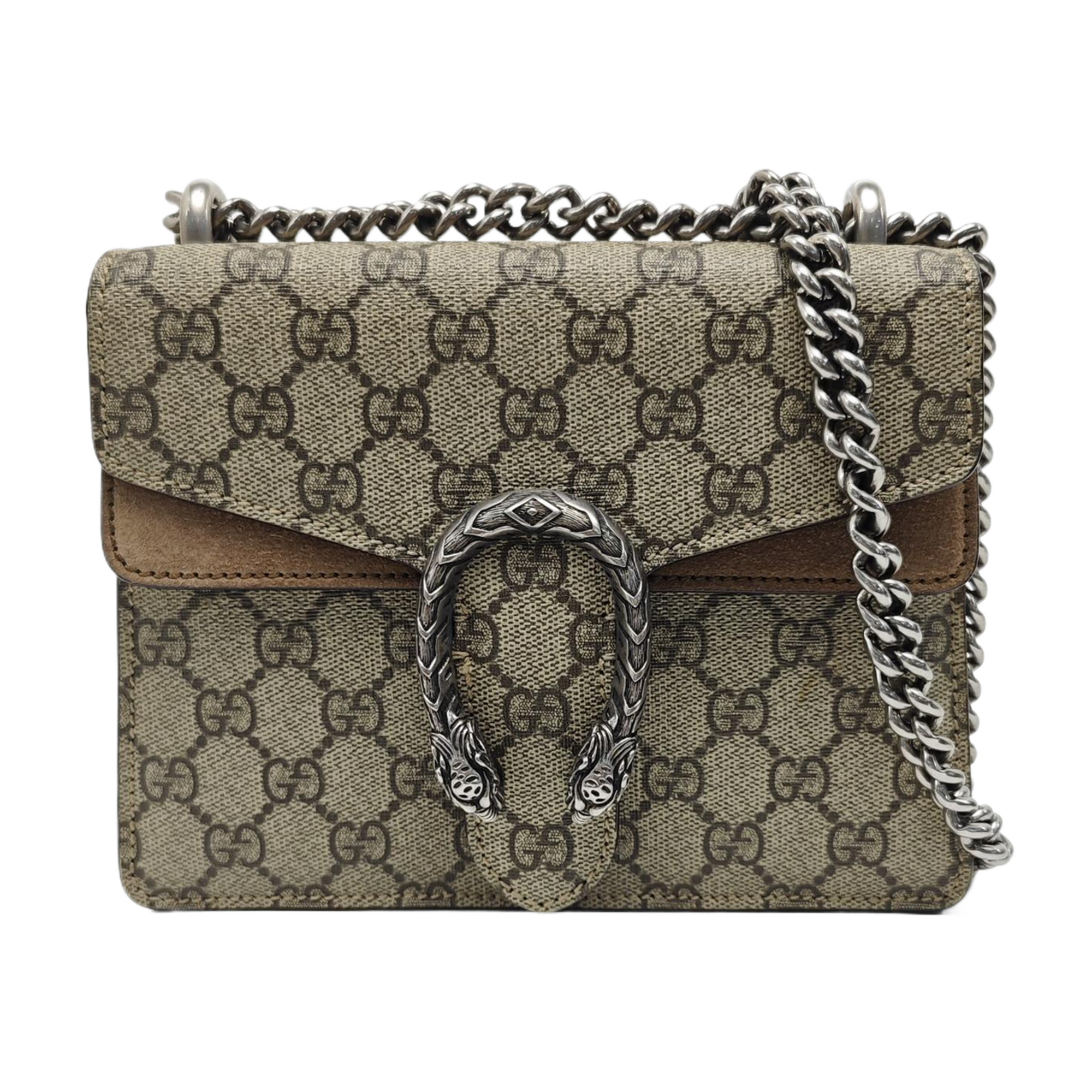 Dionysus Mini Monogram Coated Canvas Beige