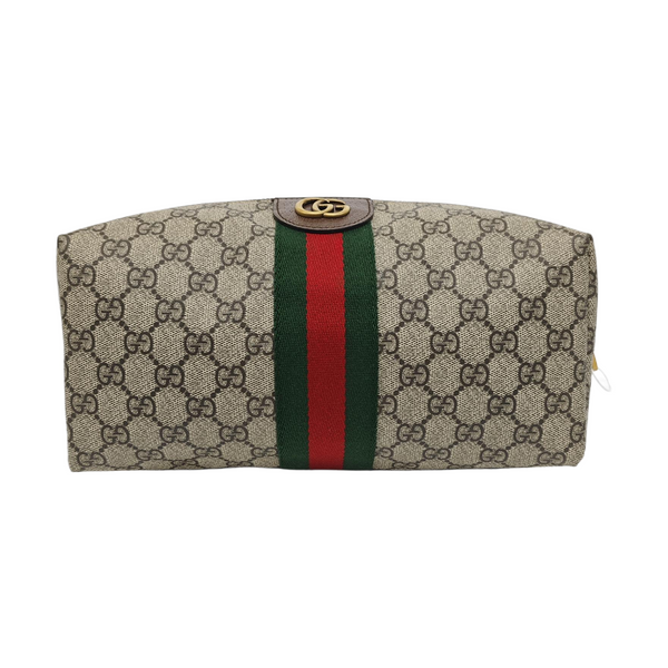 Ophidia Small Monogram Coated Canvas Beige