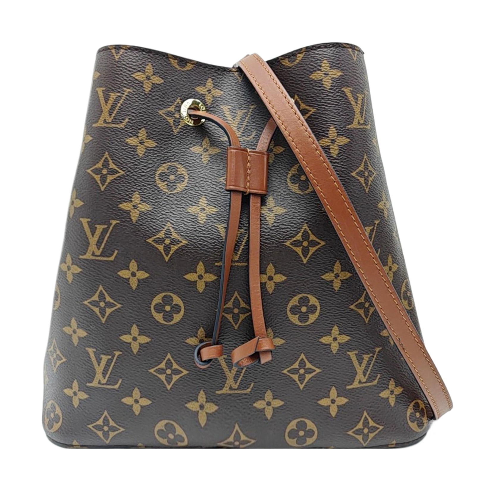 NÉONOÉ MM Monogram Coated Canvas Brown