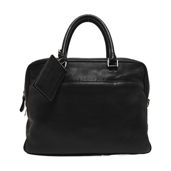 Calfskin Top Handle Bag Black