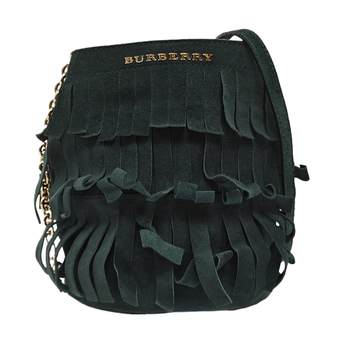 Suede Fringe Mini Suede Green