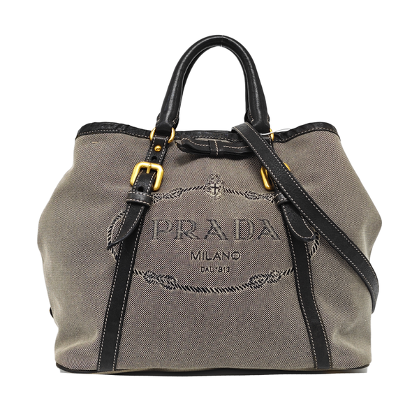 Fabric Shoulder Bag Gray