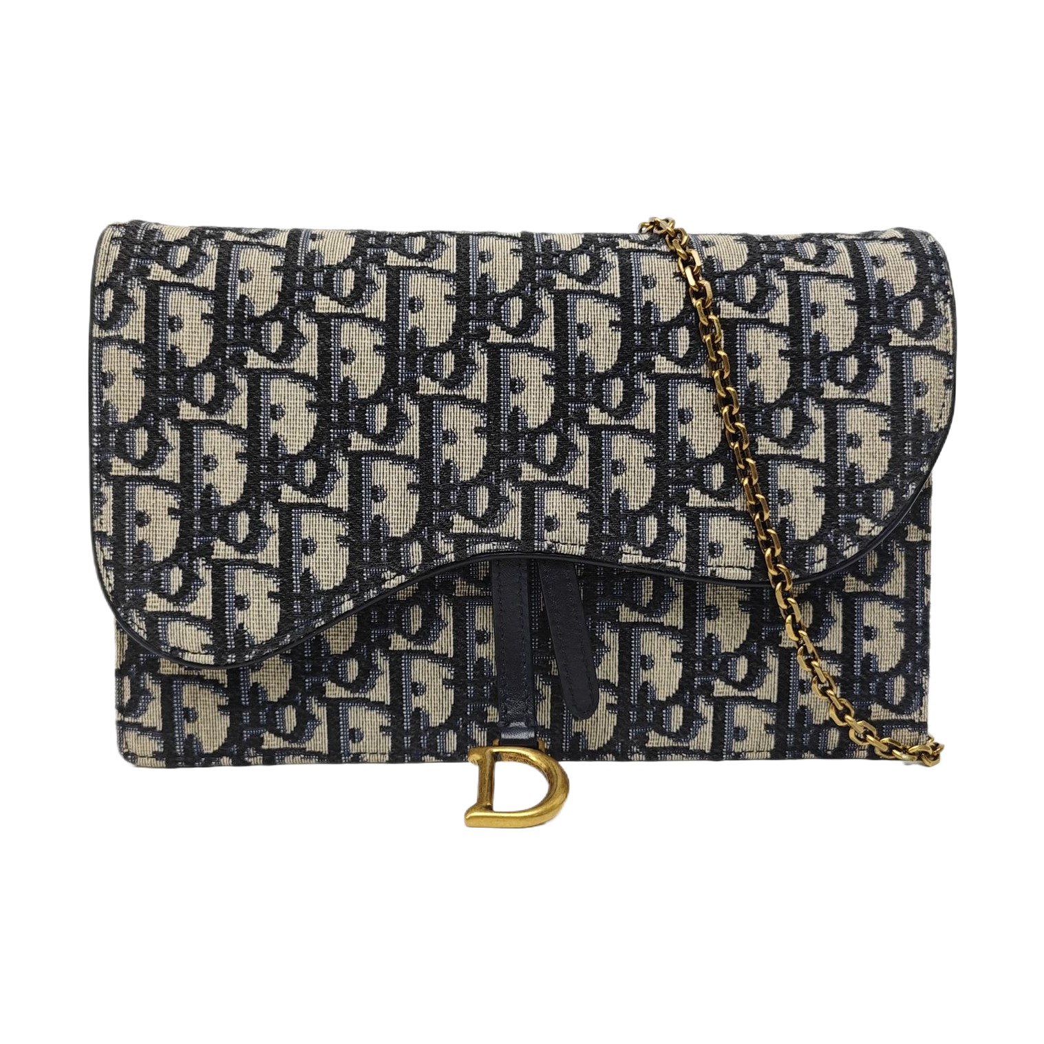 Saddle Mini Oblique Canvas Blue