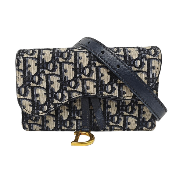 Saddle Mini Oblique Canvas Blue