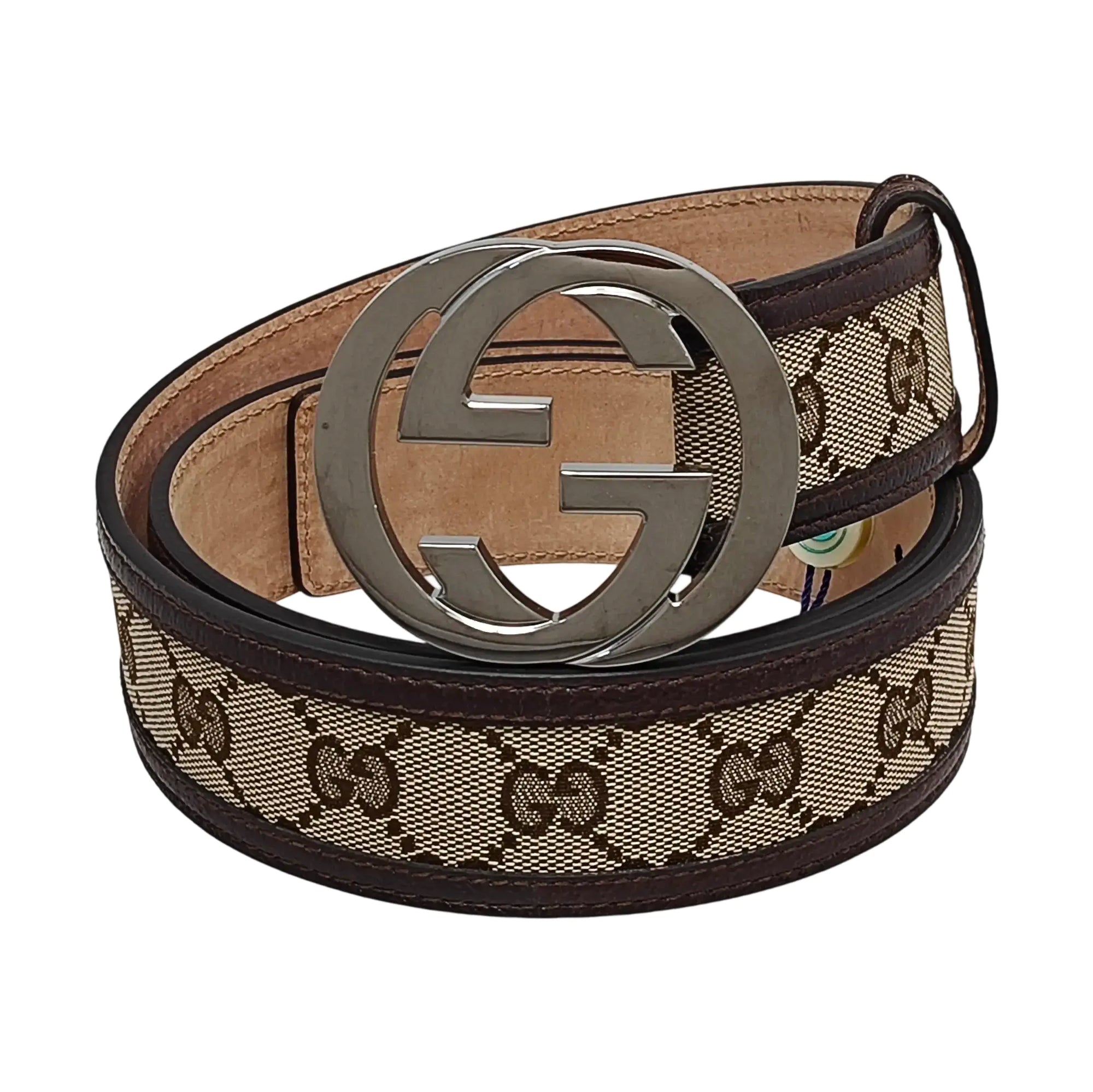 Coated Canvas Belt Beige