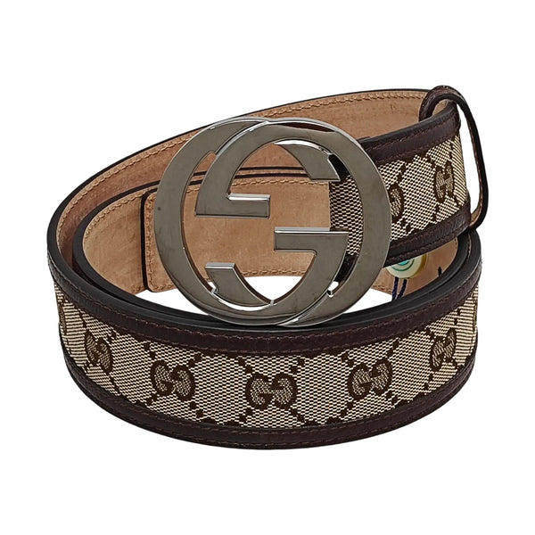 Coated Canvas Belt Beige