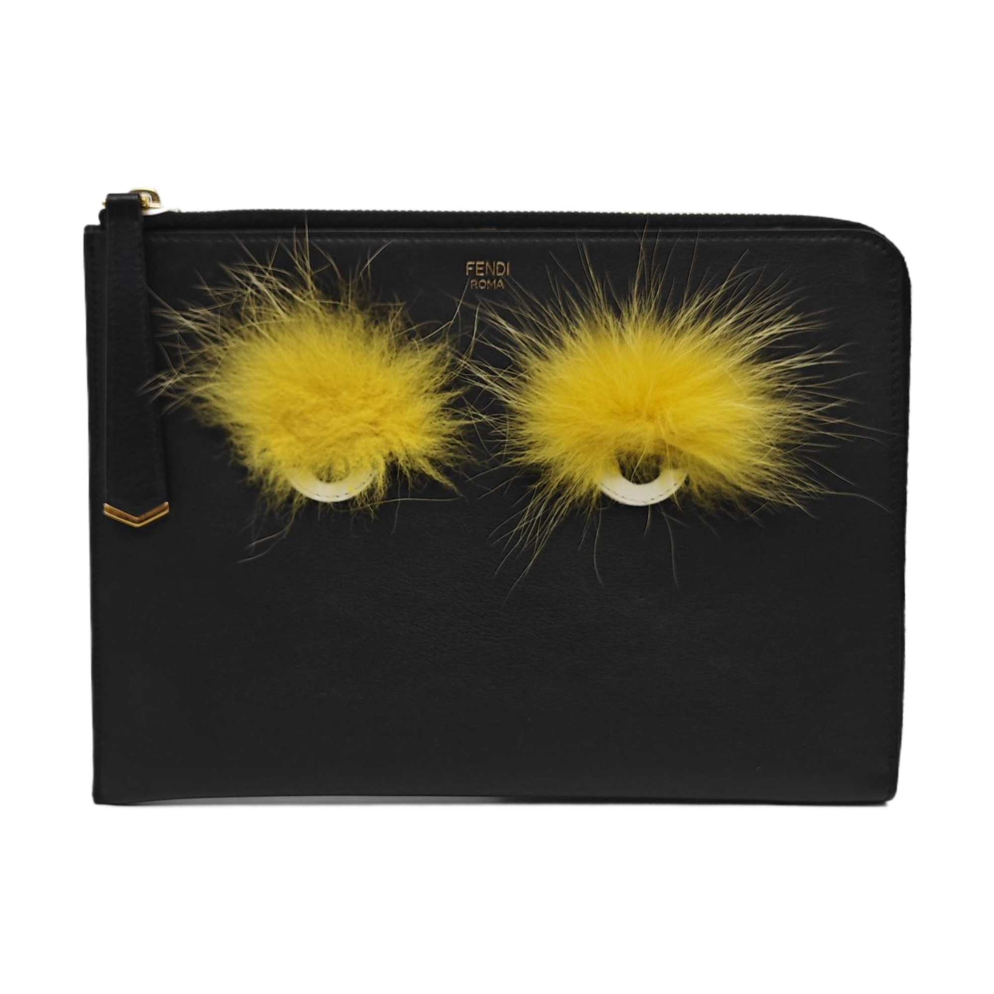 Authenticated pre-owned  Monster Leather Black - Clutch at Looply