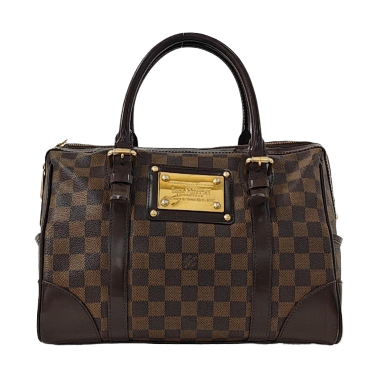 BERKELEY Damier Ebene Coated Canvas Brown