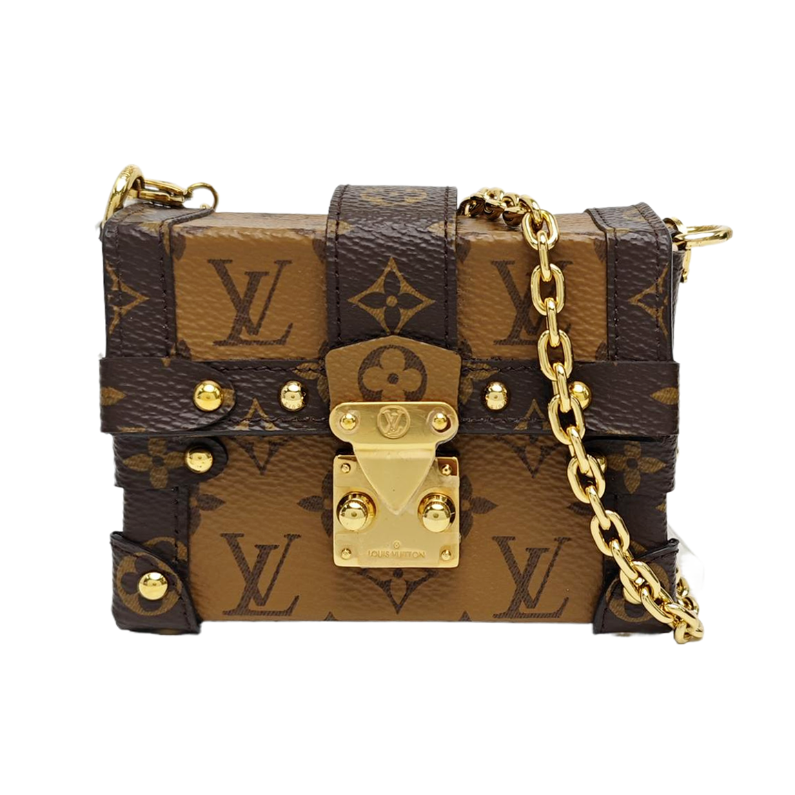 TRUNK Monogram Coated Canvas Brown