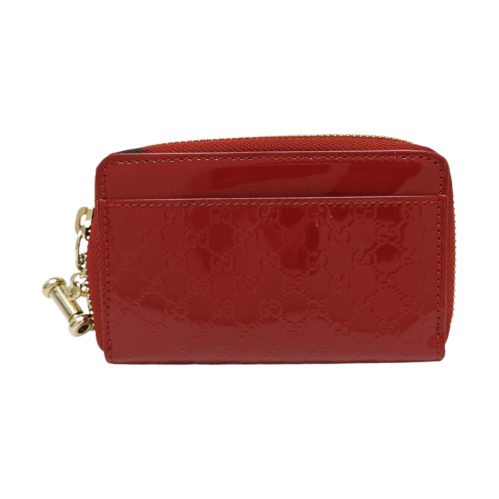 Monogram Patent Leather Coin Purse Red