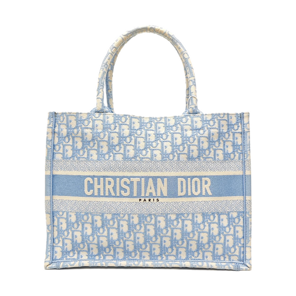 Book Tote Medium Oblique Canvas Blue
