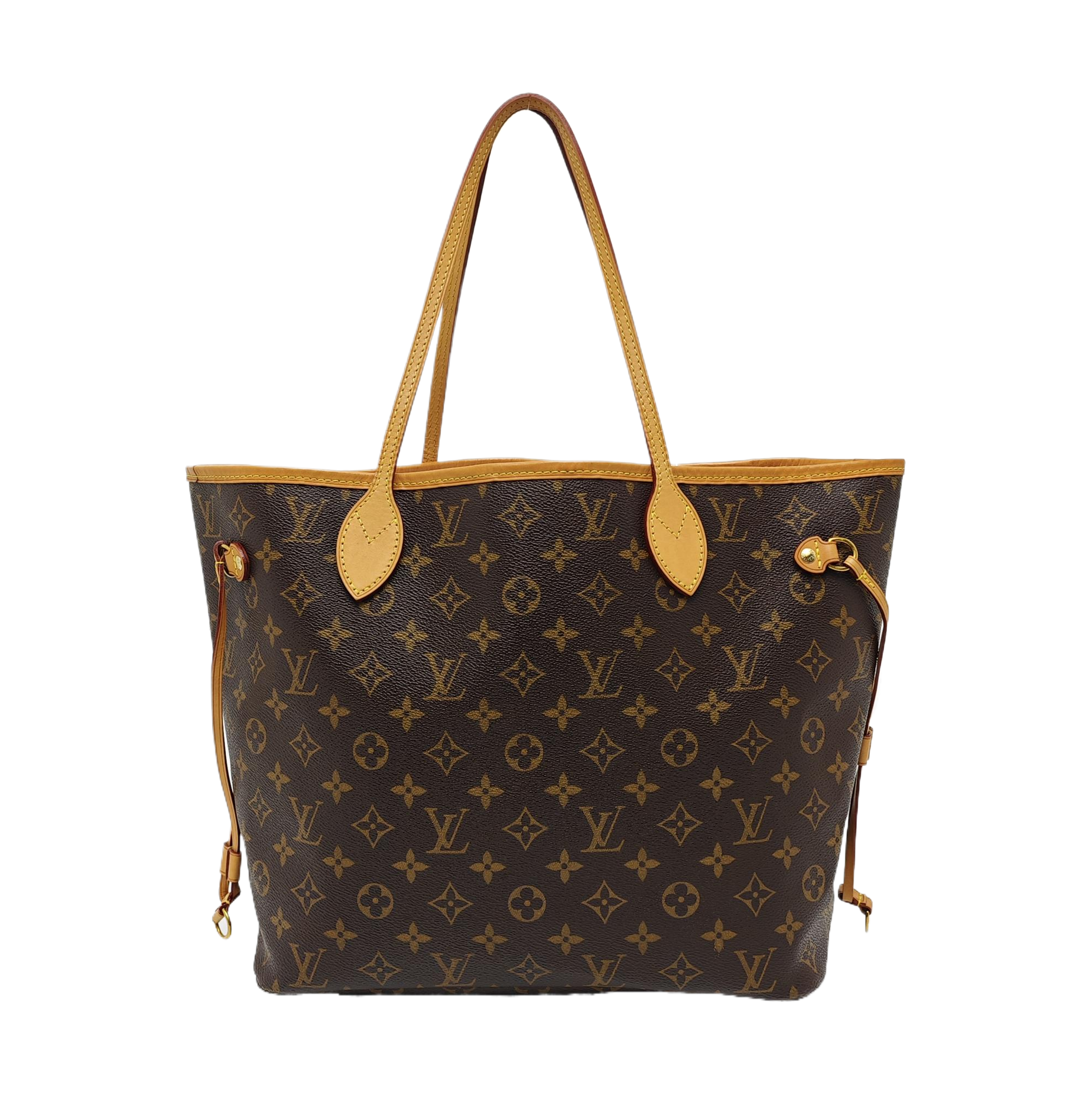 NEVERFULL MM Monogram Coated Canvas Brown