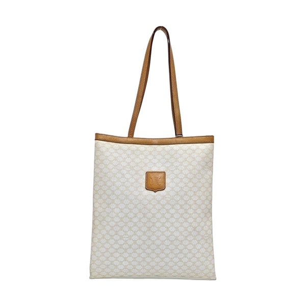 Coated Canvas Tote Bag White