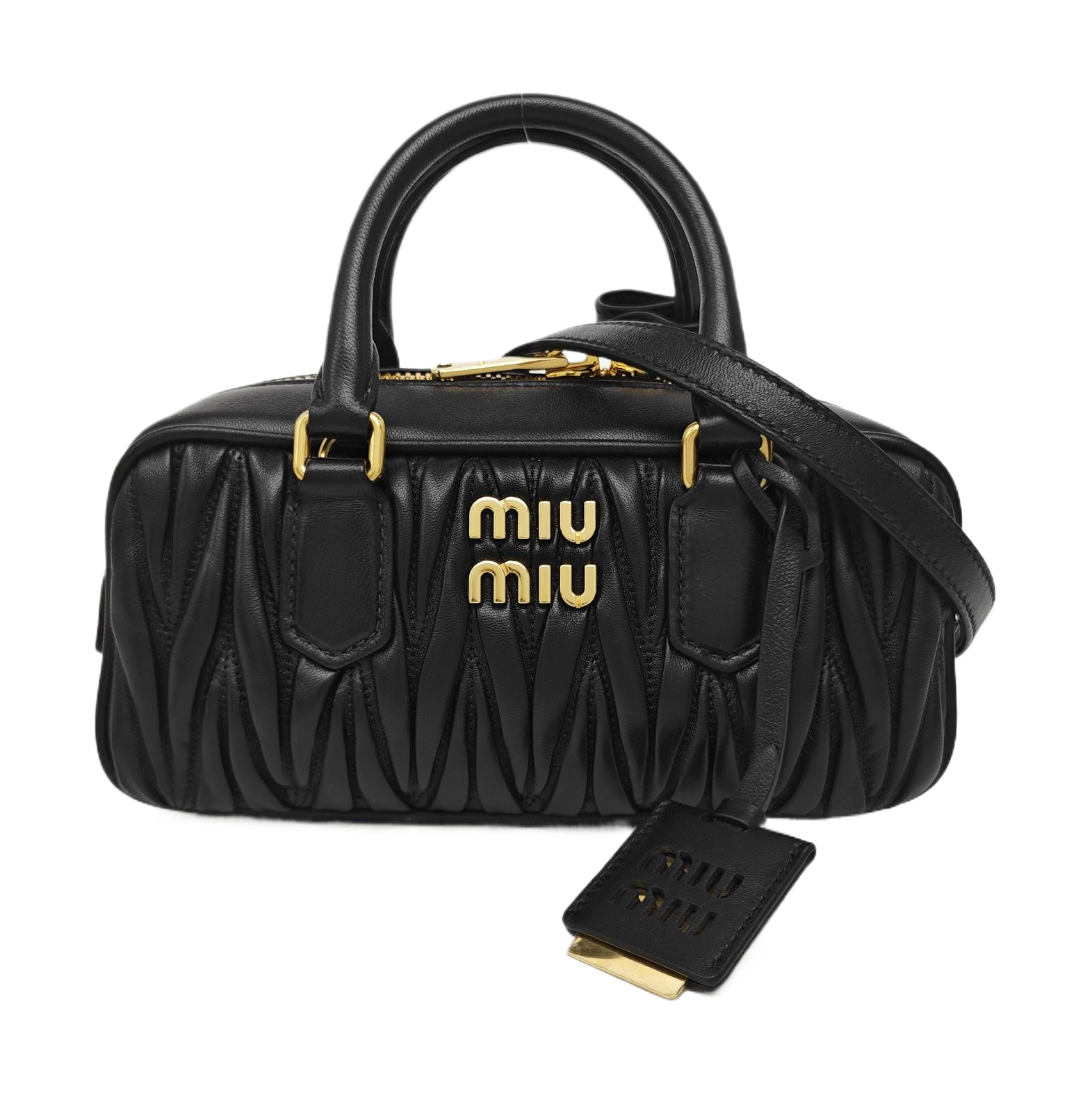 Arcadie Matelassé Quilted Lambskin Black