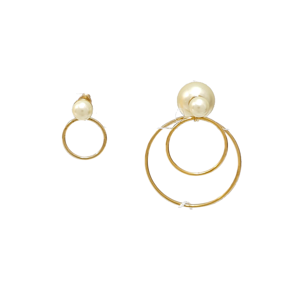 Dior Tribales Metal White Stud Earrings