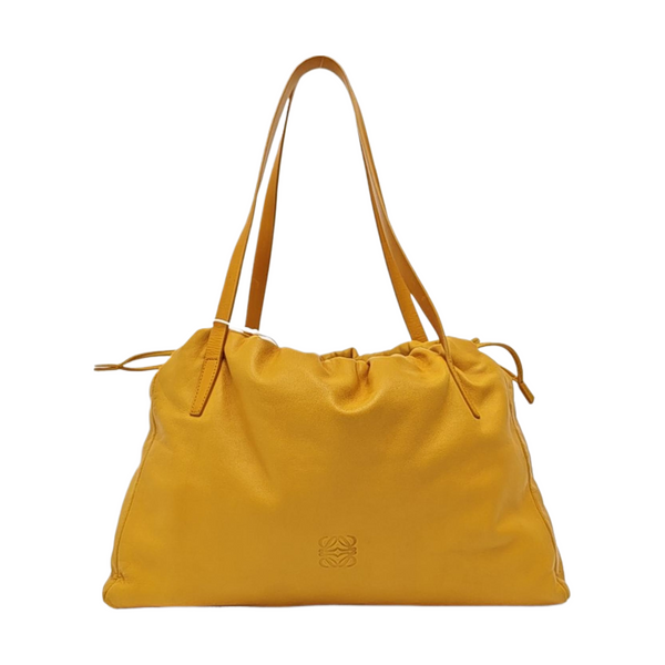 Calfskin Top Handle Bag Yellow