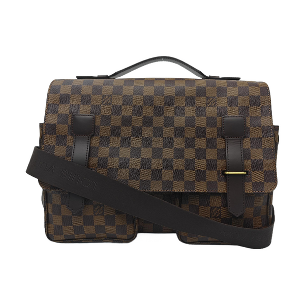 BROADWAY Damier Ebene Coated Canvas Brown