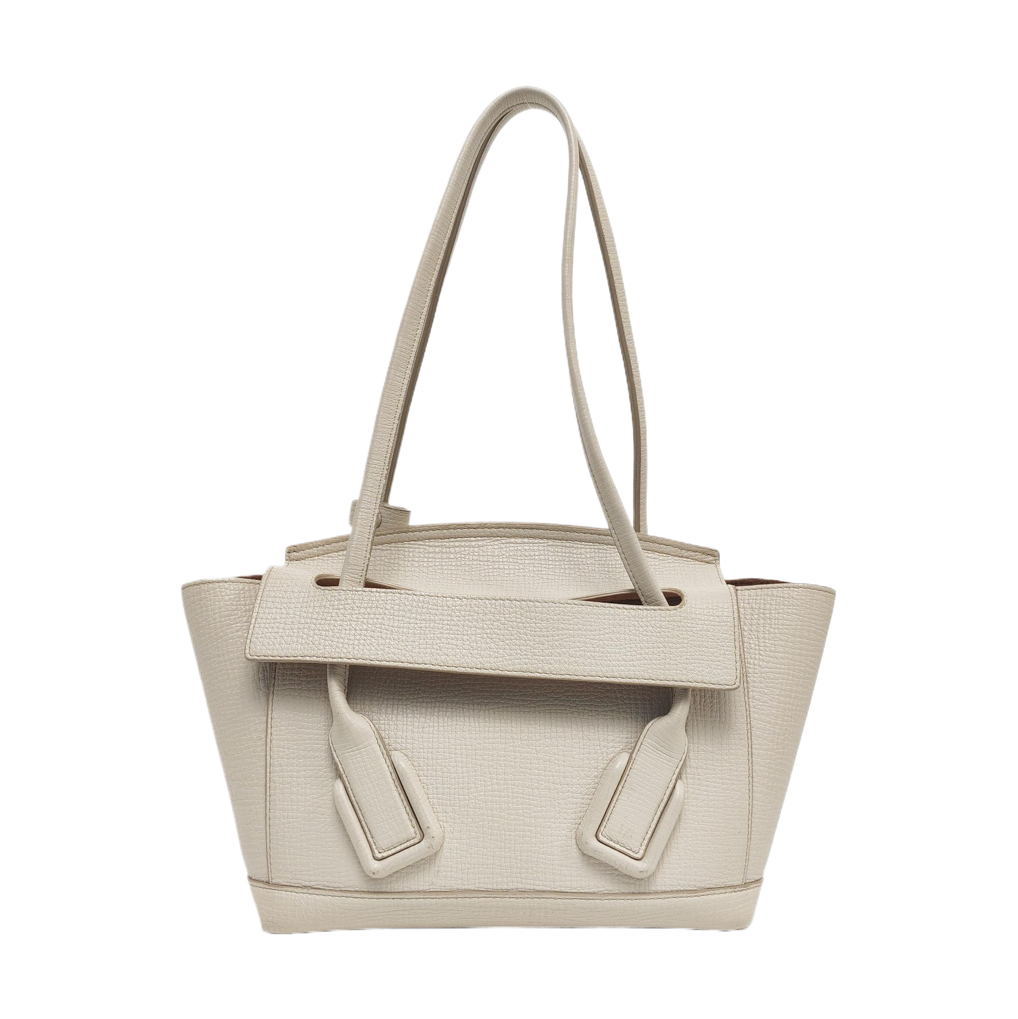 Authenticated pre-owned  Arco Mini Calfskin White - Top Handle Bag at Looply
